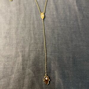Gold Hamsa Pendant Necklace